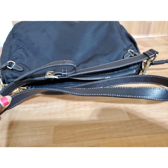 PRADA Saffiano Tessuto Nylon Crossbody Bag Black - Picture 14 of 14